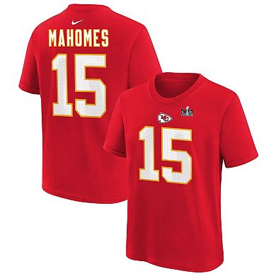 Preschool Nike Patrick Mahomes Red Kansas City Chiefs Super Bowl LVIII Player Name & Number T-Shirt