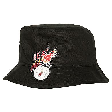 Men's Mitchell & Ness Black Miami Heat 25th Anniversary Bucket Hat