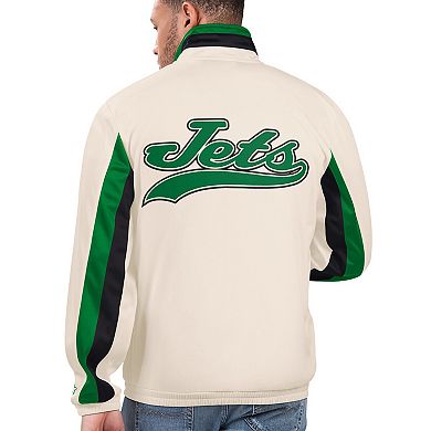 Men's Starter White New York Jets Vintage Rebound Full-Zip Track Jacket