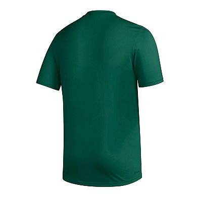 Men's adidas Green Miami Hurricanes 2023/24 AEROREADY Homeland Plate Pregame T-Shirt