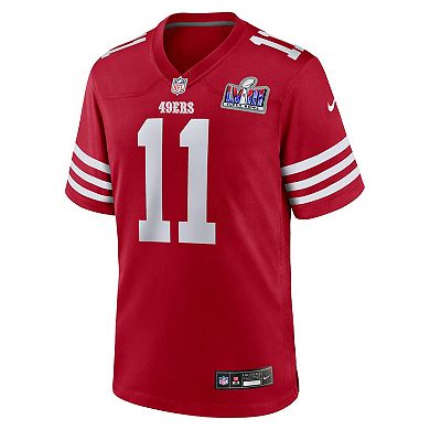 Men's Nike Brandon Aiyuk Scarlet San Francisco 49ers Super Bowl LVIII Game Jersey