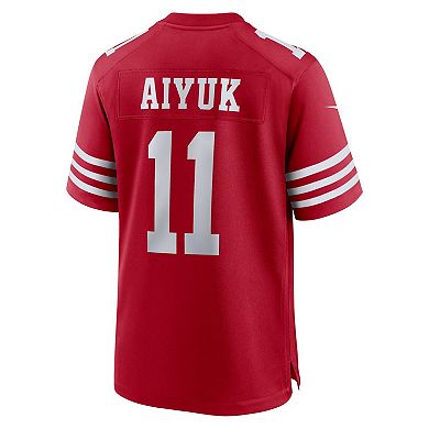 Men's Nike Brandon Aiyuk Scarlet San Francisco 49ers Super Bowl LVIII Game Jersey