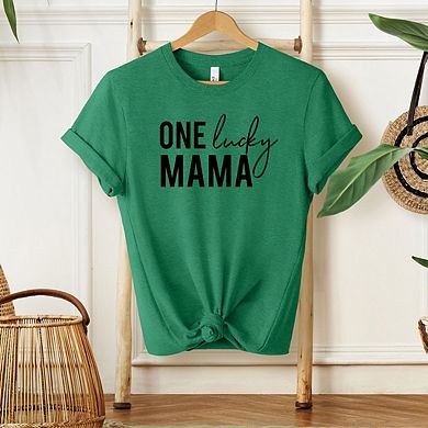 One Lucky Mama Short Sleeve Graphic Tee