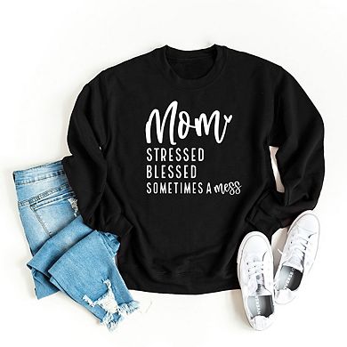 Mom Stressed Blessed Sweatshirt