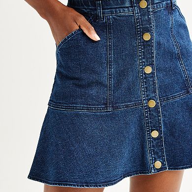 Women's Draper James Button Front Denim Skirt