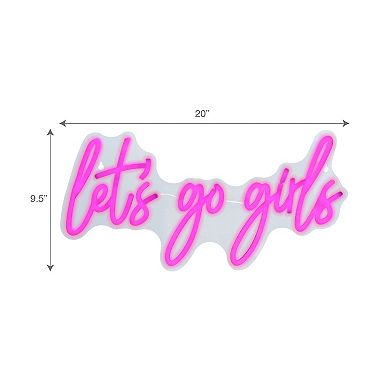 Let's Go Girls LED Wall Decor