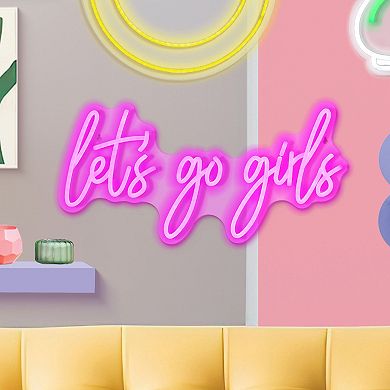 Let's Go Girls LED Wall Decor