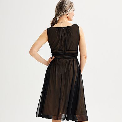 Women's Connected Apparel Sheer Matte Jersey Dress