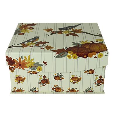 Celebrate Together™ Fall Small Harvest Stripe Paper Storage Box