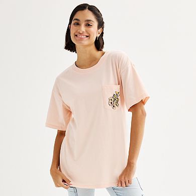 Juniors' California Enjoy The Wave Oversized Graphic Tee