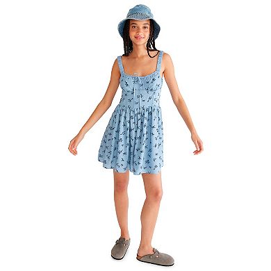 Juniors’ Aeropostale Scrunchie Strap Corset Mini Dress