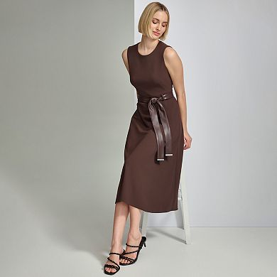 Women's Andrew Marc Sleeveless Fit and Flare Midi Dress