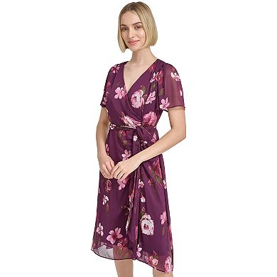 Women's Harper Rose Flutter Sleeve V-Neck Midi Dress
