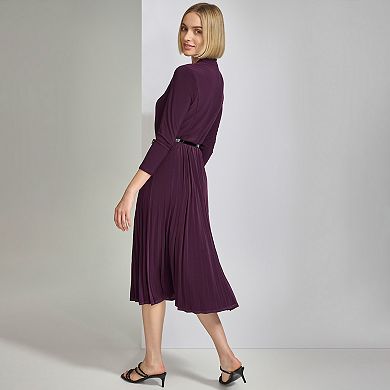 Women's Harper Rose Long Sleeve Pleated Skirt Midi Dress