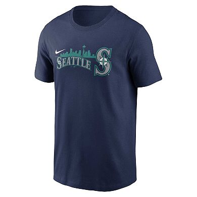 Men's Nike Navy Seattle Mariners Local Team Skyline T-Shirt