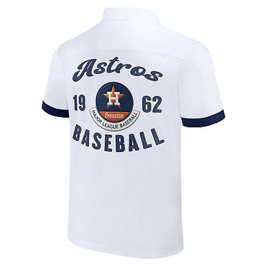 Men's Darius Rucker Collection by Fanatics  White Houston Astros Bowling Button-Up Shirt