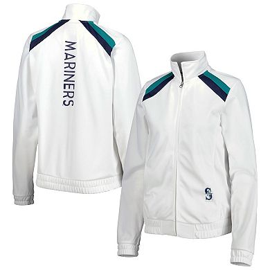 Women's G-III 4Her by Carl Banks White Seattle Mariners Red Flag Full-Zip Track Jacket