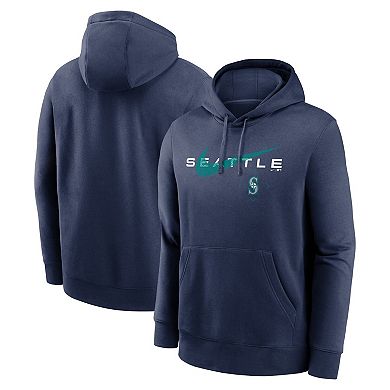 Men's Nike Navy Seattle Mariners Big & Tall Over Arch Pullover Hoodie