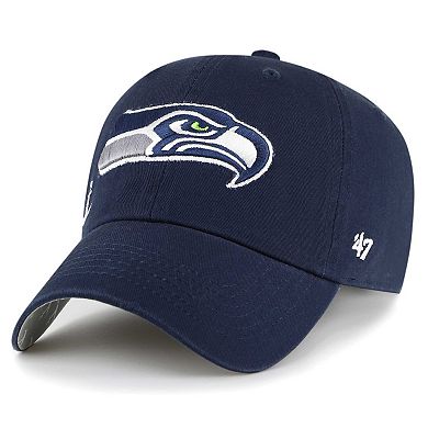 Women's '47 College Navy Seattle Seahawks Confetti Icon Clean Up Adjustable Hat