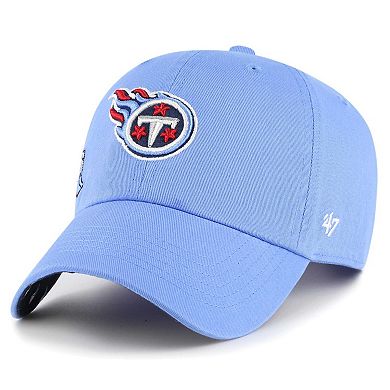 Women's '47 Light Blue Tennessee Titans Confetti Icon Clean Up Adjustable Hat