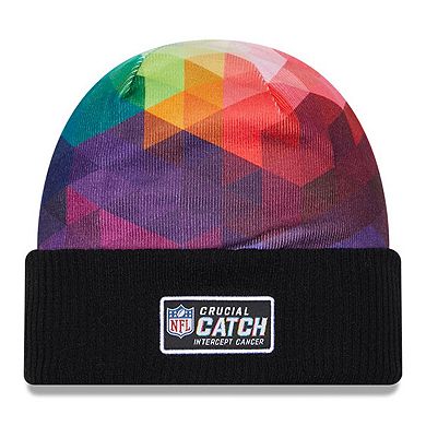 Men's New Era  Black New York Giants 2023 NFL Crucial Catch Cuffed Knit Hat