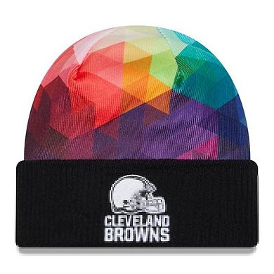 Men's New Era  Black Cleveland Browns 2023 NFL Crucial Catch Cuffed Knit Hat