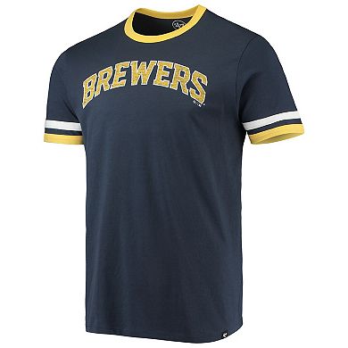 Men's '47 Navy Milwaukee Brewers Team Name T-Shirt