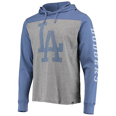 Men's '47 Gray Los Angeles Dodgers Franklin Wooster Pullover Hoodie