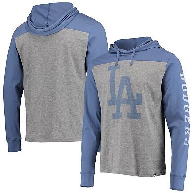 Men's '47 Gray Los Angeles Dodgers Franklin Wooster Pullover Hoodie