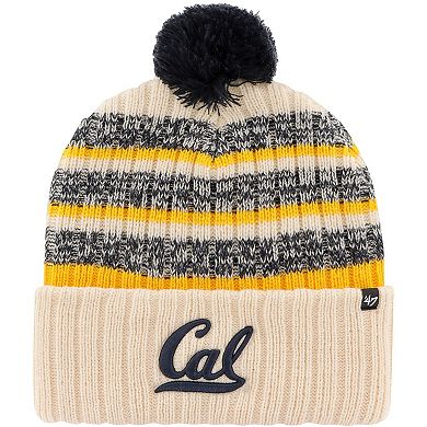 Men's '47 Khaki Cal Bears Tavern Cuffed Knit Hat with Pom