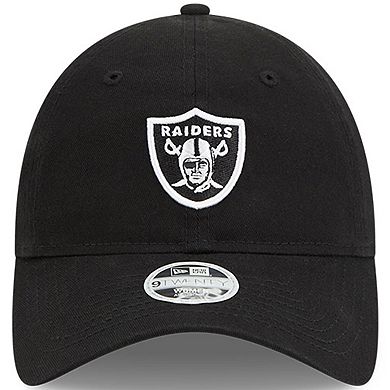 Women's New Era  Black Las Vegas Raiders 2023 NFL Crucial Catch 9TWENTY Adjustable Hat