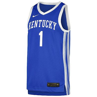 Men's Nike #1 Royal Kentucky Wildcats Replica Jersey