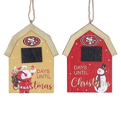 San Francisco 49ers 2-Pack Countdown Ornament Set