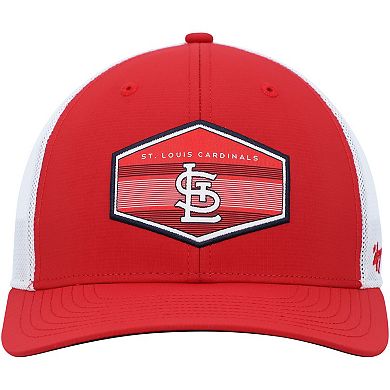 Men's '47 Red/White St. Louis Cardinals Burgess Trucker Snapback Hat