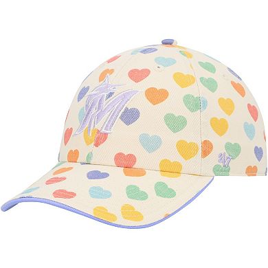 Girls Youth '47  White Miami Marlins Delight Clean Up Adjustable Hat