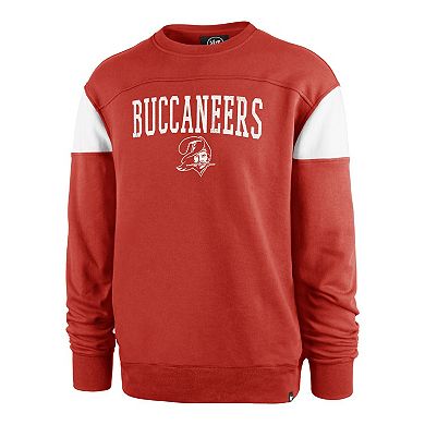 Men's '47 Red Tampa Bay Buccaneers Groundbreaker Onset Pullover Sweatshirt