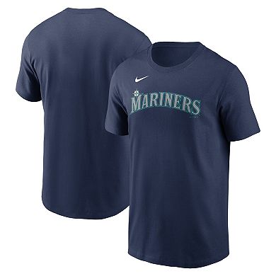 Men's Nike Navy Seattle Mariners Fuse Wordmark T-Shirt