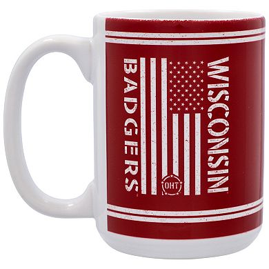 Wisconsin Badgers 15oz. OHT Military Appreciation Mug