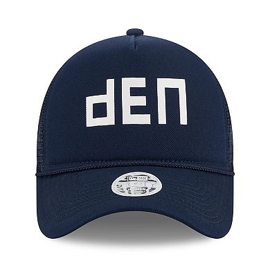 Women's New Era Navy Denver Broncos McGee Trucker 9FORTY Adjustable Hat