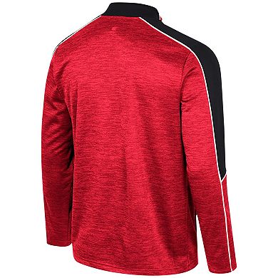 Men's Colosseum Scarlet Rutgers Scarlet Knights Marled Half-Zip Jacket