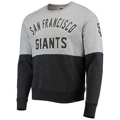 Men's '47 Heathered Gray/Heathered Black San Francisco Giants Two-Toned Team Pullover Sweatshirt