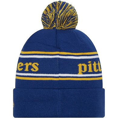 Men's New Era Royal Pitt Panthers MarqueeÂ Cuffed Knit Hat with Pom