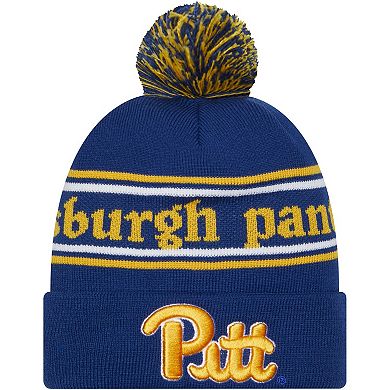 Men's New Era Royal Pitt Panthers MarqueeÂ Cuffed Knit Hat with Pom