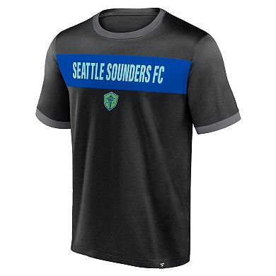 Men's Fanatics Branded Black Seattle Sounders FC Advantages T-Shirt