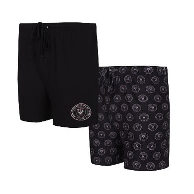Men's Concepts Sport Black Inter Miami CF Gauge Two-Pack Shorts Set