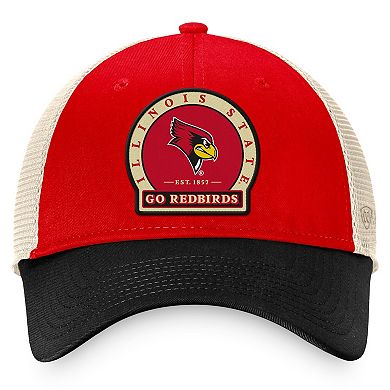 Men's Top of the World Red Illinois State Redbirds Refined Trucker Adjustable Hat