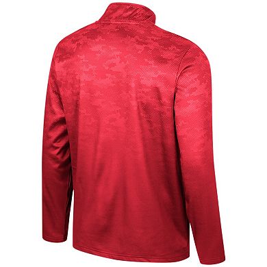 Men's Colosseum  Red NC State Wolfpack The Machine Half-Zip Jacket