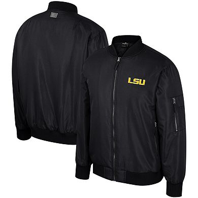 Men's Colosseum  Black LSU Tigers Full-Zip Bomber Jacket