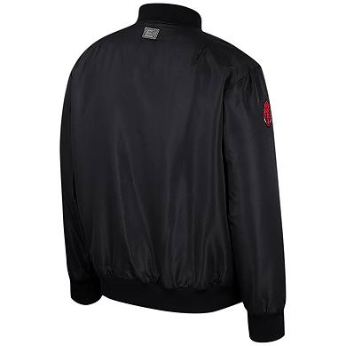 Men's Colosseum  Black Arkansas Razorbacks Full-Zip Bomber Jacket