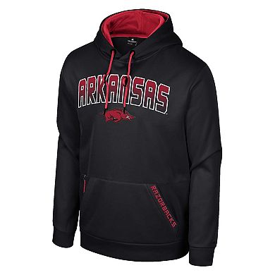 Men's Colosseum Black Arkansas Razorbacks Reese Pullover Hoodie